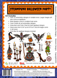 Back of the Steampunk Halloween Party Embroidery Pattern by Desirees Designs