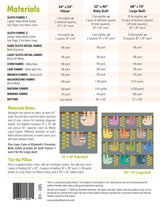 Back of the Snuggly Sloths Quilt Pattern by Elizabeth Hartman