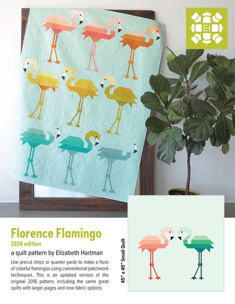 Florence Flamingo 2026 Edition Quilt Pattern by Elizabeth Hartman