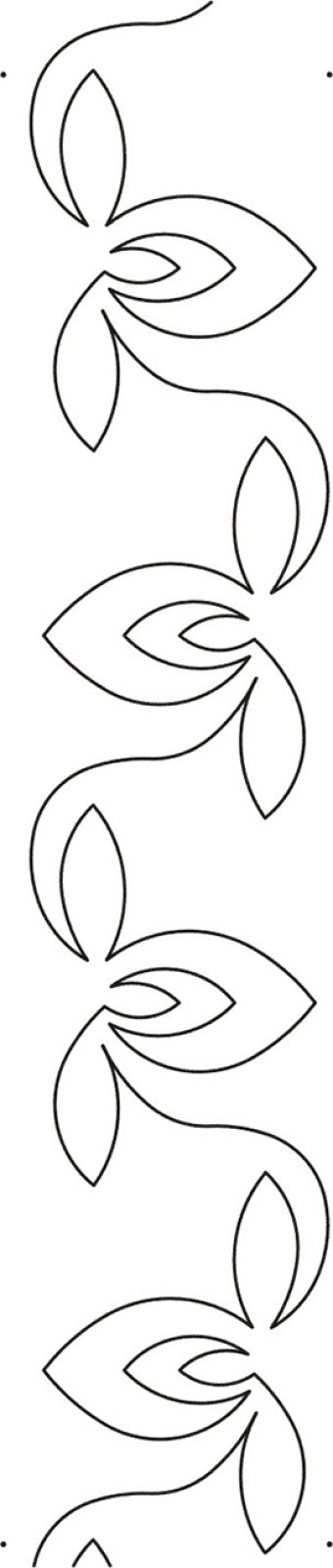 Bud and Leaf Border 4-1/2in by Quilting Creations