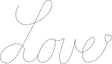 Love 3-1/2in x 6-1/2in by Quilting Creations