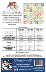 Back of the Poppy Quilt Pattern by Easy Piecy Quilts LLC