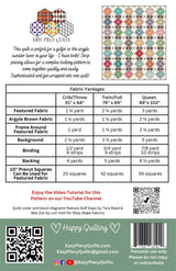 Back of the Match Play Argyle Quilt Pattern by Easy Piecy Quilts LLC