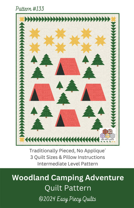 Woodland Camping Adventure Quilt Pattern by Easy Piecy Quilts LLC