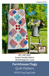 Farmhouse Flags Quilt Pattern by Easy Piecy Quilts LLC