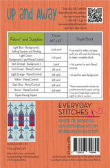 Back of the Up and Away Quilt Pattern by Everyday Stitches