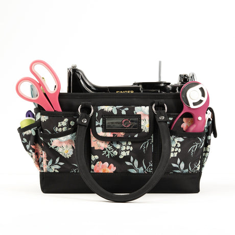 Back of the Deluxe Store and Tote Black Floral by Everything Mary