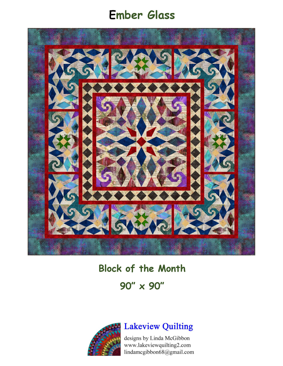 Ember Glass Downloadable Pattern by Lakeview Quilting