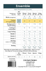 Back of the Ensemble Downloadable Pattern by Cozy Quilt Designs