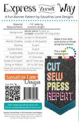 Express Yourself Way Banner Pattern by Sassafras Lane Designs