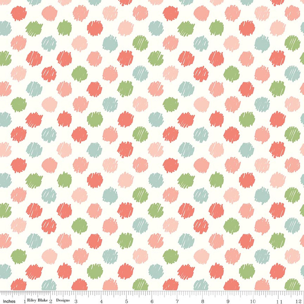 Love You to the Moon Dots White Quilt Fabric by Echo Park