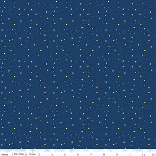 Love You to the Moon Stars Navy Quilt Fabric