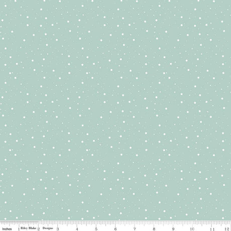 Love You to the Moon Stars Powder Quilt Fabric by Echo Park