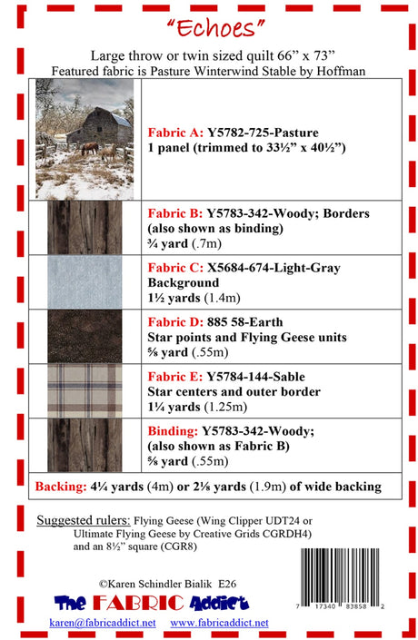 Back of the Echoes Quilt Pattern by Fabric Addict
