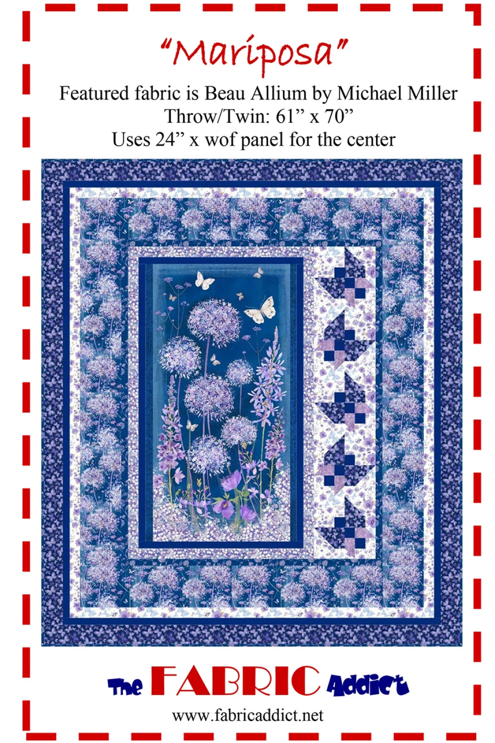 Mariposa Quilt Pattern by Fabric Addict