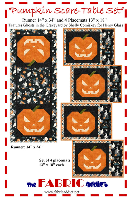 Pumpkin Scare - Table Set Pattern by Fabric Addict