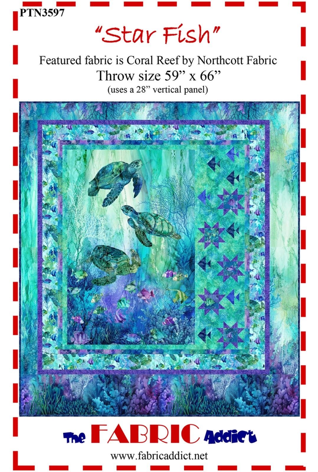 Star Fish Northcott Quilt Pattern by Fabric Addict