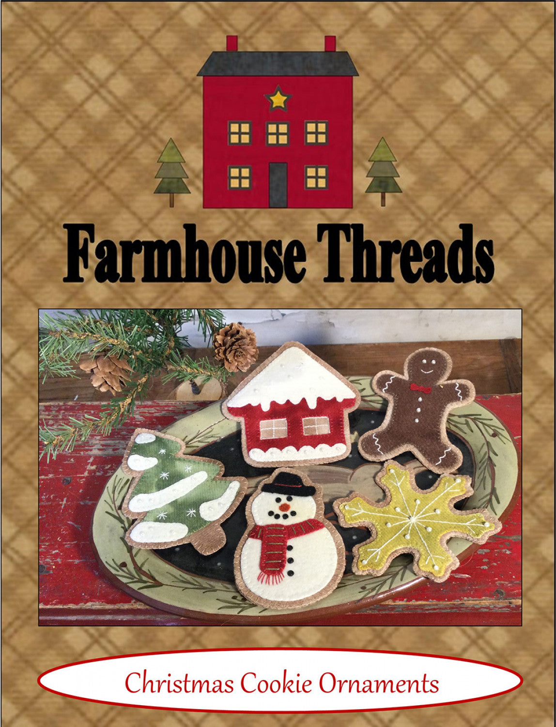 Christmas Cookies Ornaments Pattern by Farmhouse Threads Inc