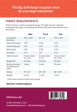 Back of the Pretty in Pluses Quilt Pattern by From Bolt to Beauty