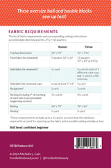 Back of the Ornament Collection Quilt Pattern by From Bolt to Beauty