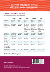 Back of the Ridiculously Easy Jelly Roll  Quilt Pattern by From Bolt to Beauty