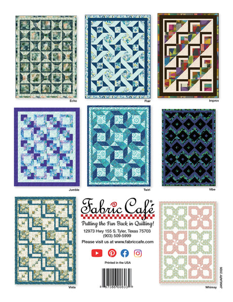 Back of the Make It Scrappy With 3-Yard Quilts by Fabric Cafe