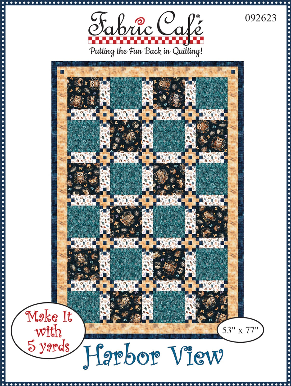 Harbor View Individual 5-Yard Pattern Quilt Pattern by Fabric Cafe