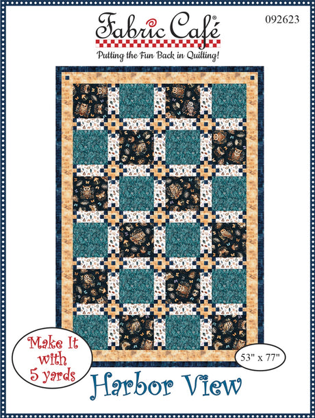 Harbor View Individual 5-Yard Pattern Quilt Pattern by Fabric Cafe