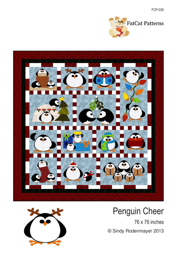 Penguin Cheer Quilt Pattern by FatCat Patterns