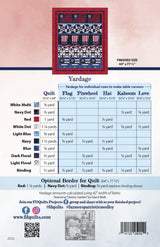 Back of the Farmer's Patriotic Medley Quilt Pattern by Farmer's Daughters