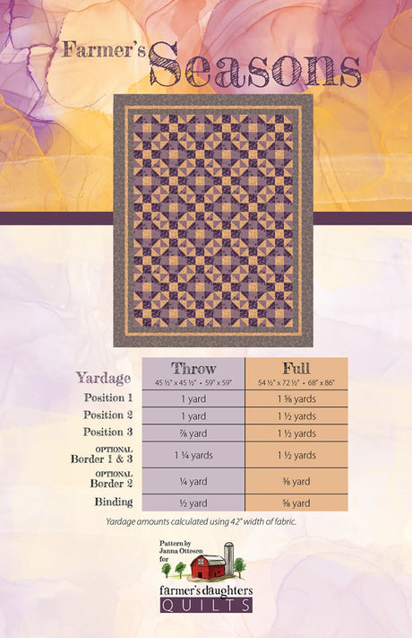 Farmer's Seasons Quilt Pattern by Farmer's Daughters