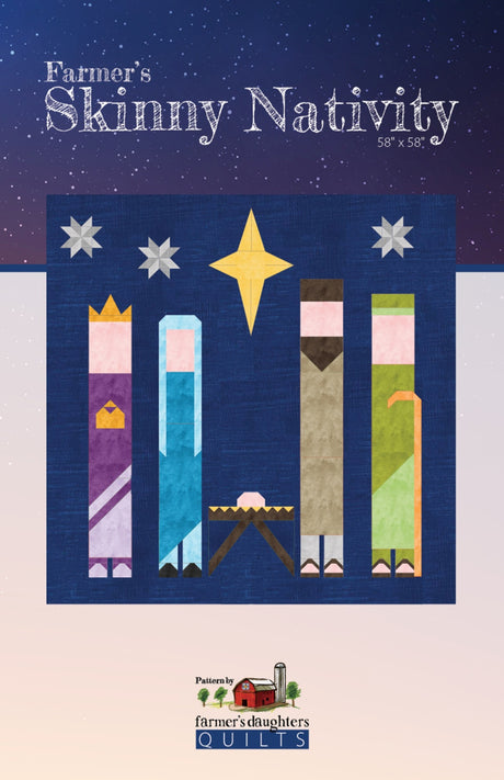 Farmer's Skinny Nativity Quilt Pattern by Farmer's Daughters