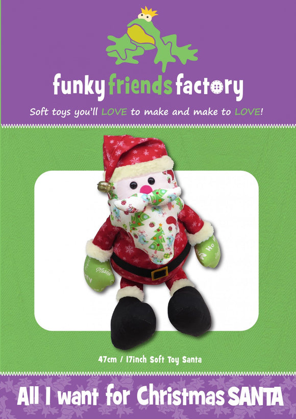 All I want for Christmas SANTA Pattern by Funky Friends Factory