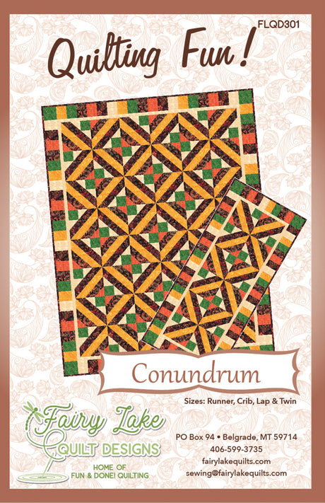 Conundrum Quilting Fun Quilt Pattern by Fairy Lake Quilt Designs