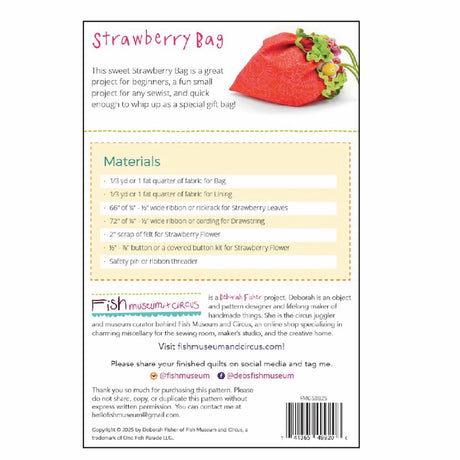 Back of the Strawberry Bag by Fish Museum