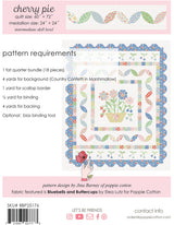 Back of the Quilt Pattern Bluebells & Buttercups Cherry Pie Quilt Pattern by Poppie Cotton
