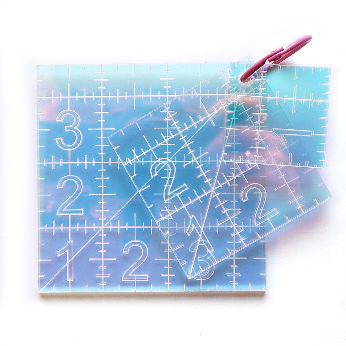 Mini Squares Ruler Set Iridescent by Feral Notions