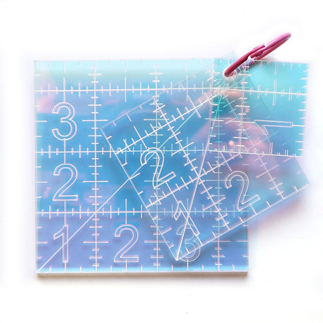 Mini Squares Ruler Set Iridescent by Feral Notions
