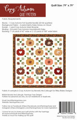 Back of the Cozy Autumn Quilt Pattern by Flamingo Toes