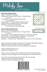 Back of the Melody Lane Quilt Pattern by Flamingo Toes