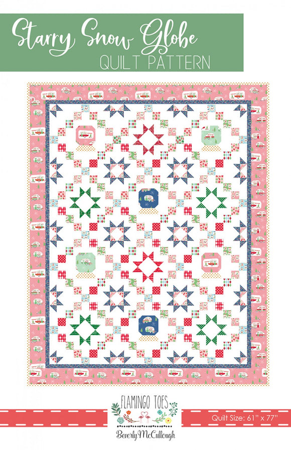 Starry Snowglobe Quilt Pattern by Flamingo Toes