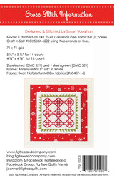 Back of the Ribbons and Stars Cross Stitch by Fig Tree Quilts