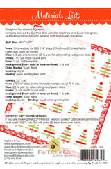 Back of the Yuletide Spruce Quilt Pattern by Fig Tree Quilts