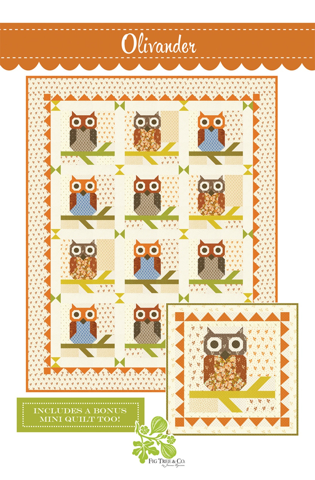 Olivander Owl Quilt Pattern by Fig Tree Quilts