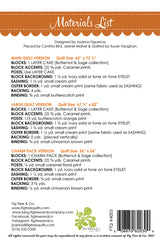 Back of the Plough & Harvest Quilt Pattern by Fig Tree Quilts