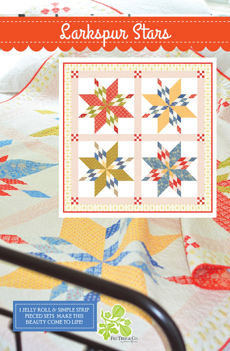 Larkspur Stars Quilt Pattern by Fig Tree Quilts