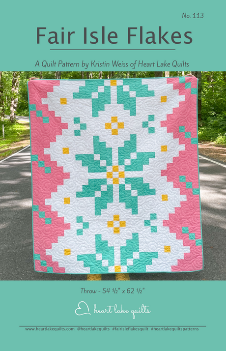 Fair Isle Flakes Downloadable Pattern by Heart Lake Quilts