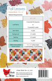 Back of the Fall Leaves Quilt Pattern by Cluck Cluck Sew