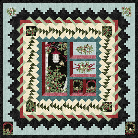 Festive Chickadee Window Quilt Pattern by Animas Quilts Publishing