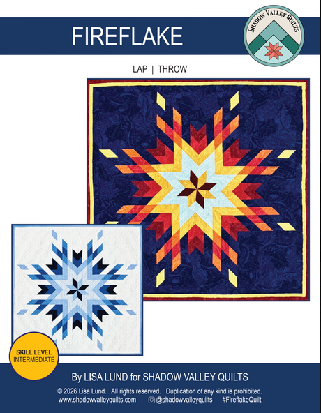 Fireflake Downloadable Pattern by Shadow Valley Quilts